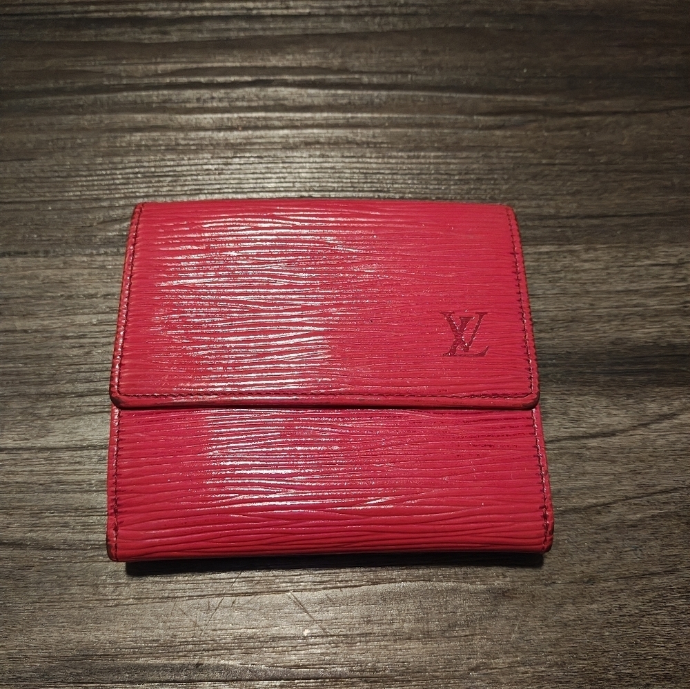 Louis Vuitton Red Epi Leather Elise Wallet